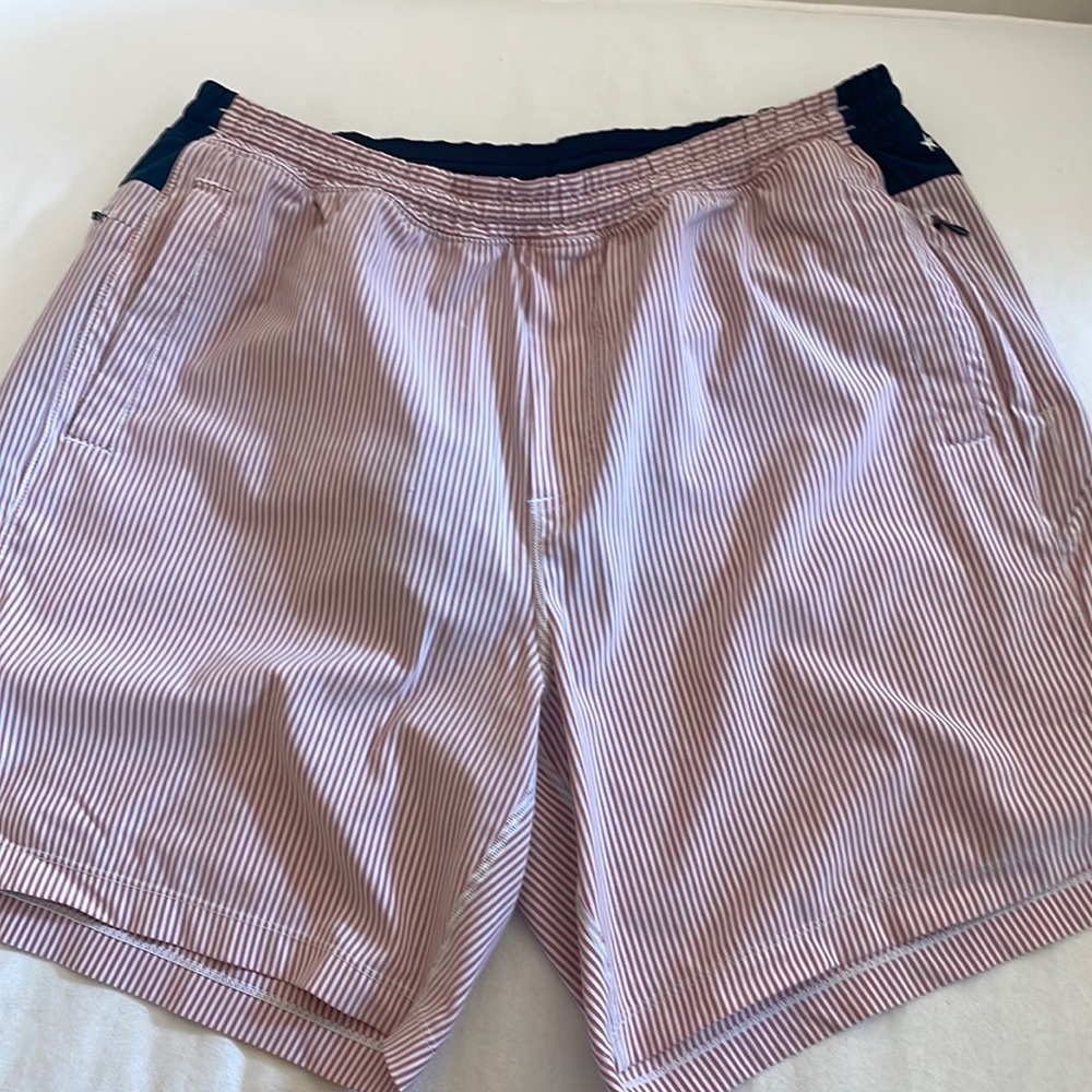 S.S. Tuddy's Bird dogs . Red , white and blue 7 inch inseam